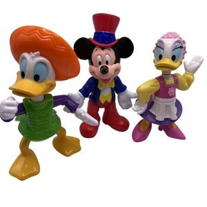 Vintage‎ Disney Epcot Center Mickey Donald Daisy Duck PVC Toy Figure Set of 3
